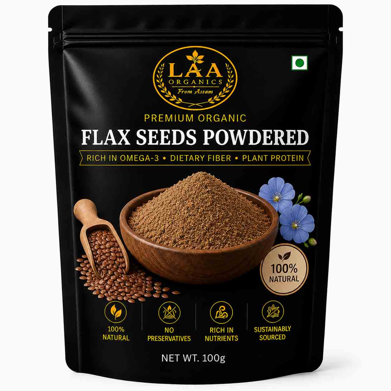 flax seeds powder 100 gm