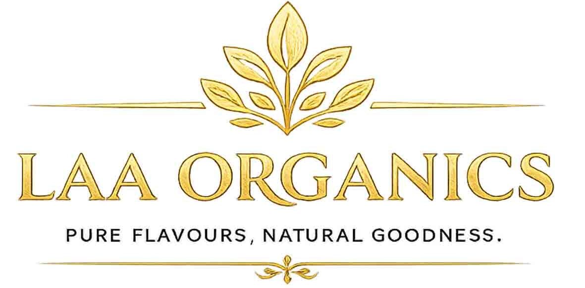 LAA Organics LO Logo – Premium Natural Foods and Spices Brand from Assam