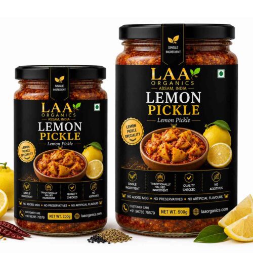 Lemon Pickle by LAA Organics – Traditional Lemon Pickle from Assam