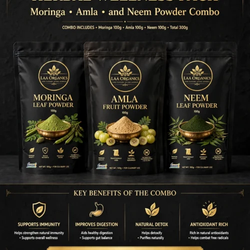 Herbal Wellness Pack | Moringa, Amla and Neem Powder Combo